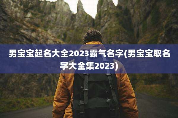 男宝宝起名大全2023霸气名字(男宝宝取名字大全集2023)