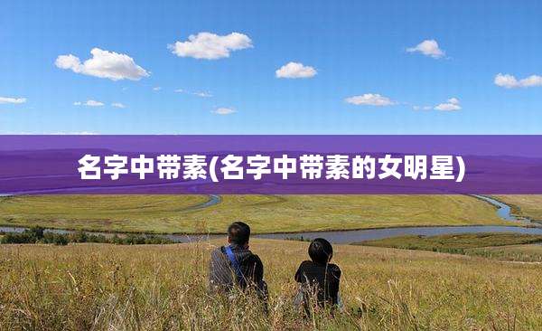 名字中带素(名字中带素的女明星)