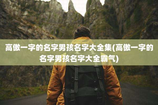 高傲一字的名字男孩名字大全集(高傲一字的名字男孩名字大全霸气)