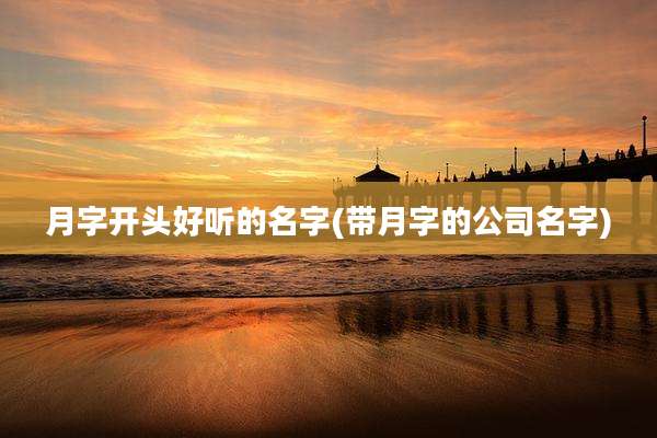月字开头好听的名字(带月字的公司名字)
