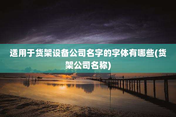 适用于货架设备公司名字的字体有哪些(货架公司名称)