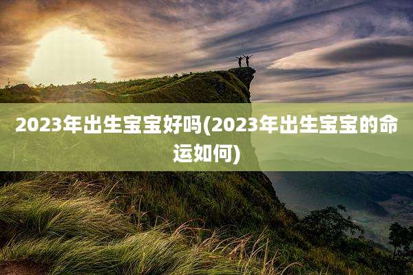 2023年出生宝宝好吗(2023年出生宝宝的命运如何)