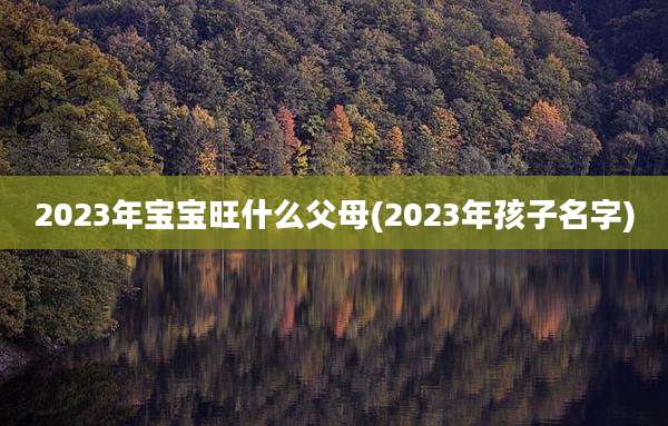 2023年宝宝旺什么父母(2023年孩子名字)