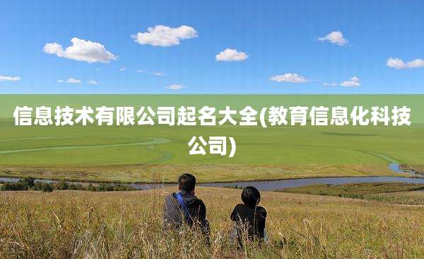 信息技术有限公司起名大全(教育信息化科技公司)