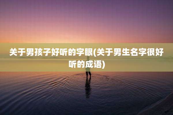 关于男孩子好听的字眼(关于男生名字很好听的成语)