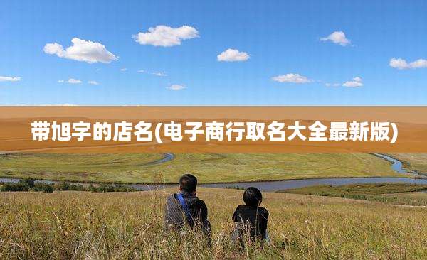 带旭字的店名(电子商行取名大全最新版)