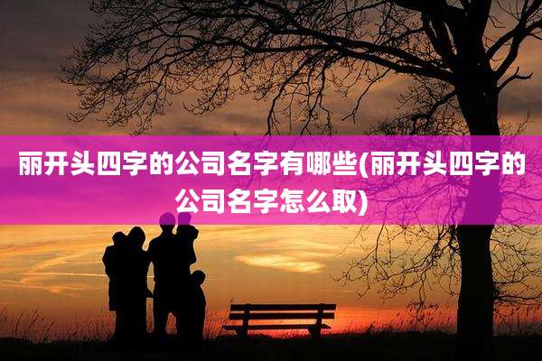 丽开头四字的公司名字有哪些(丽开头四字的公司名字怎么取)