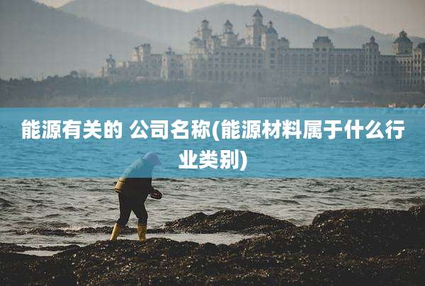 能源有关的 公司名称(能源材料属于什么行业类别)