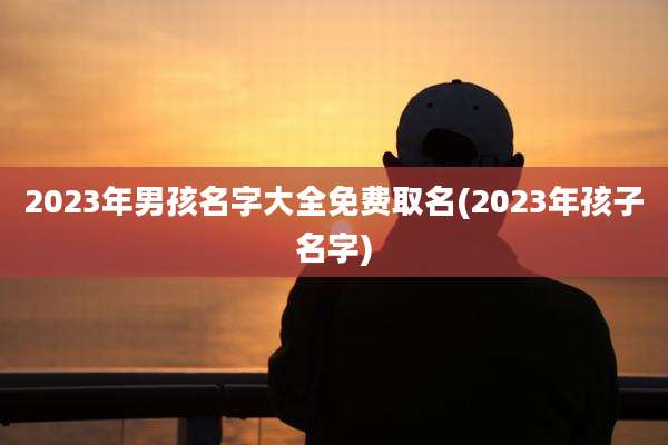 2023年男孩名字大全免费取名(2023年孩子名字)