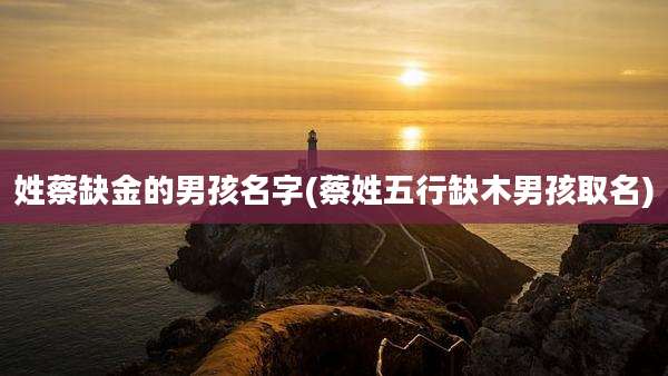姓蔡缺金的男孩名字(蔡姓五行缺木男孩取名)