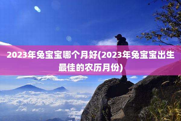 2023年兔宝宝哪个月好(2023年兔宝宝出生最佳的农历月份)