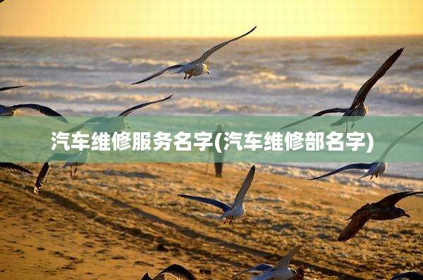 汽车维修服务名字(汽车维修部名字)