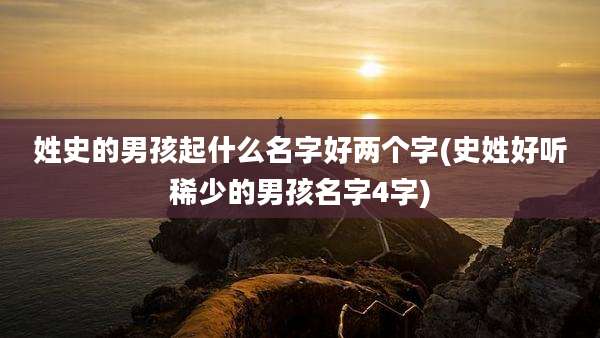 姓史的男孩起什么名字好两个字(史姓好听稀少的男孩名字4字)