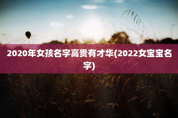 2020年女孩名字高贵有才华(2022女宝宝名字)