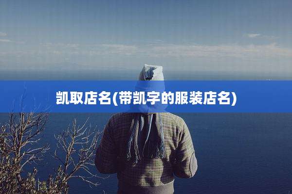 凯取店名(带凯字的服装店名)