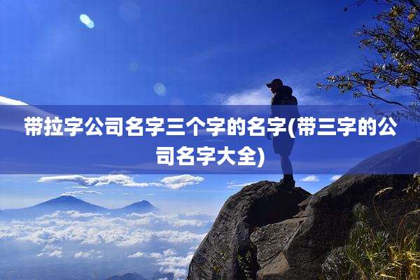 带拉字公司名字三个字的名字(带三字的公司名字大全)