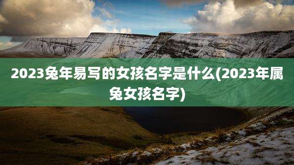 2023兔年易写的女孩名字是什么(2023年属兔女孩名字)