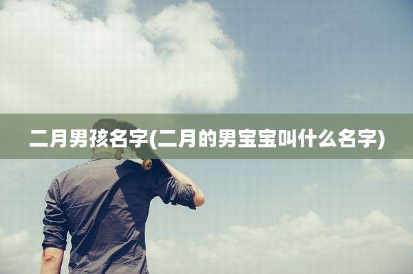 二月男孩名字(二月的男宝宝叫什么名字)