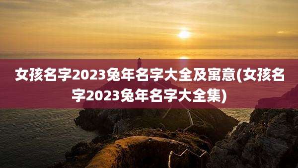 女孩名字2023兔年名字大全及寓意(女孩名字2023兔年名字大全集)