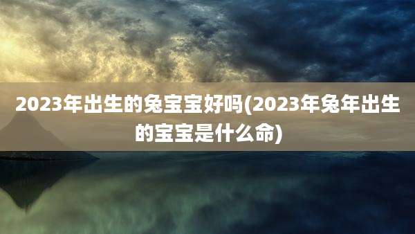 2023年出生的兔宝宝好吗(2023年兔年出生的宝宝是什么命)
