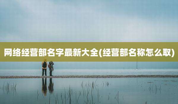 网络经营部名字最新大全(经营部名称怎么取)