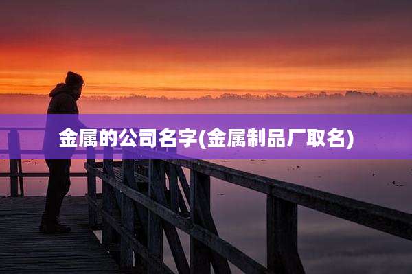 金属的公司名字(金属制品厂取名)