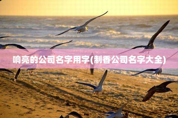 响亮的公司名字用字(制香公司名字大全)