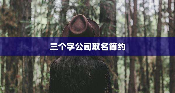 三个字公司取名简约