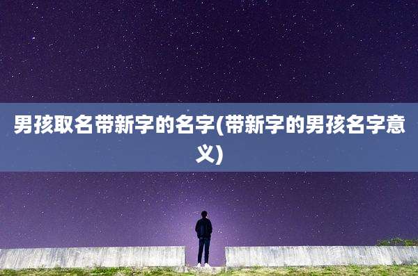男孩取名带新字的名字(带新字的男孩名字意义)