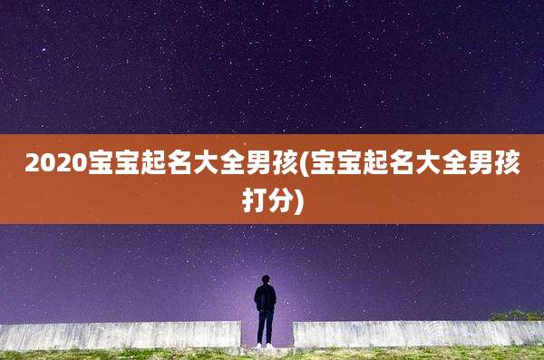 2020宝宝起名大全男孩(宝宝起名大全男孩打分)