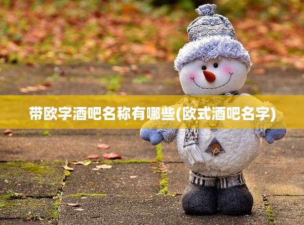 带欧字酒吧名称有哪些(欧式酒吧名字)