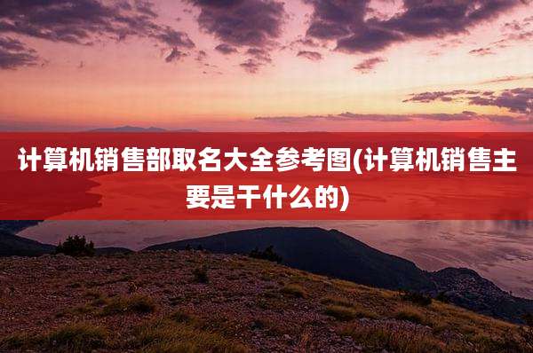 计算机销售部取名大全参考图(计算机销售主要是干什么的)