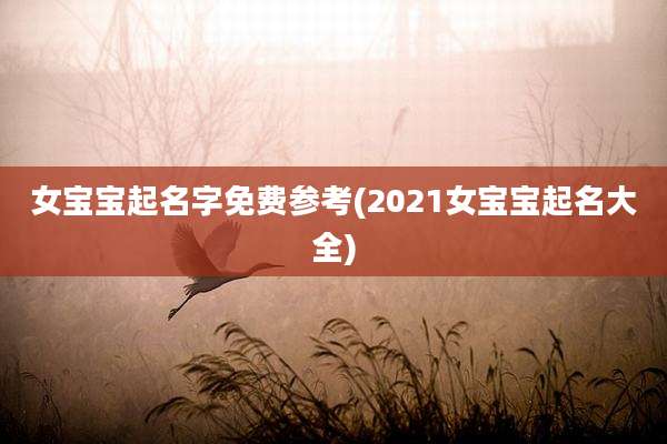 女宝宝起名字免费参考(2021女宝宝起名大全)