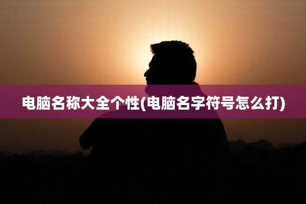 电脑名称大全个性(电脑名字符号怎么打)