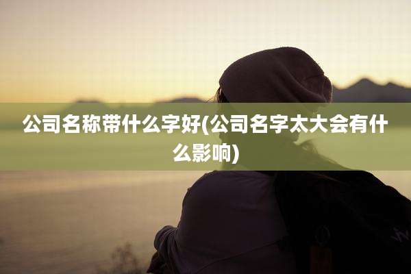 公司名称带什么字好(公司名字太大会有什么影响)