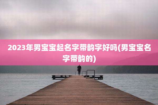 2023年男宝宝起名字带韵字好吗(男宝宝名字带韵的)