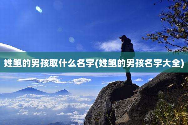 姓鲍的男孩取什么名字(姓鲍的男孩名字大全)