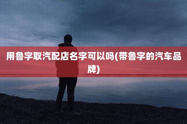 用鲁字取汽配店名字可以吗(带鲁字的汽车品牌)