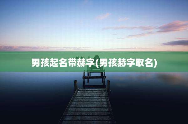 男孩起名带赫字(男孩赫字取名)