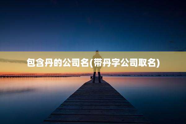 包含丹的公司名(带丹字公司取名)