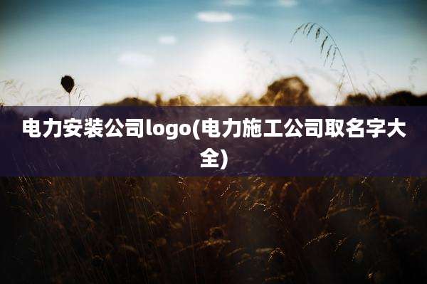 电力安装公司logo(电力施工公司取名字大全)