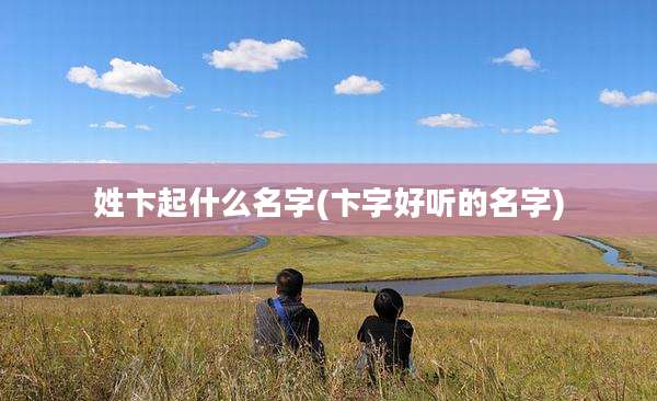 姓卞起什么名字(卞字好听的名字)