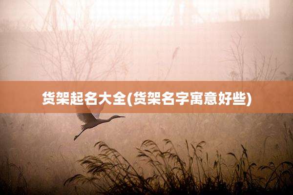 货架起名大全(货架名字寓意好些)