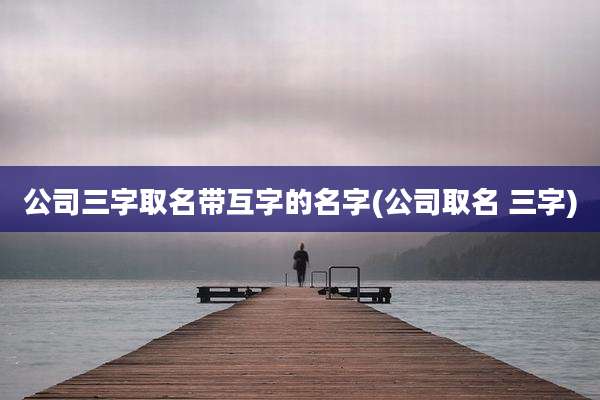 公司三字取名带互字的名字(公司取名 三字)