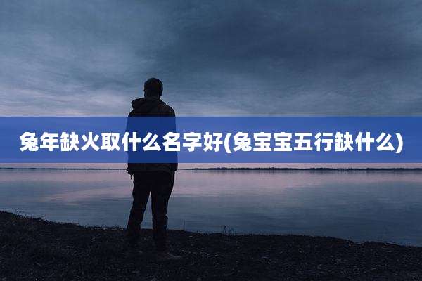 兔年缺火取什么名字好(兔宝宝五行缺什么)