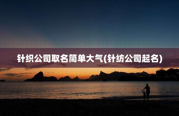 针织公司取名简单大气(针纺公司起名)