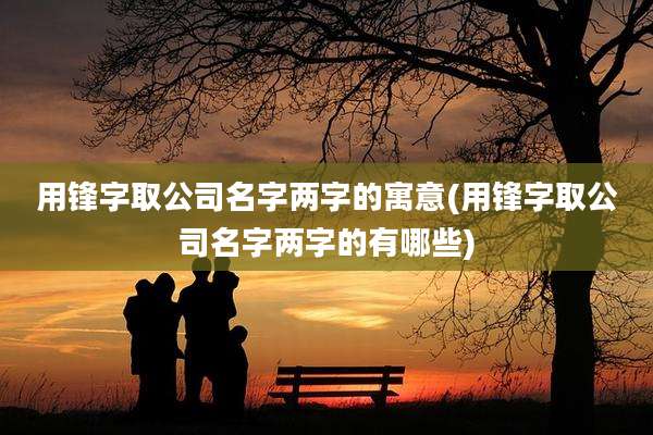 用锋字取公司名字两字的寓意(用锋字取公司名字两字的有哪些)