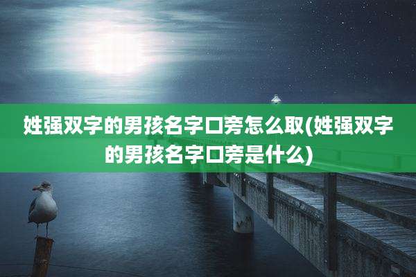 姓强双字的男孩名字口旁怎么取(姓强双字的男孩名字口旁是什么)
