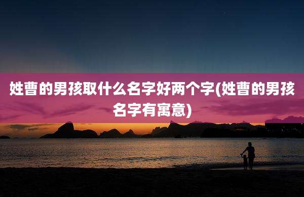 姓曹的男孩取什么名字好两个字(姓曹的男孩名字有寓意)