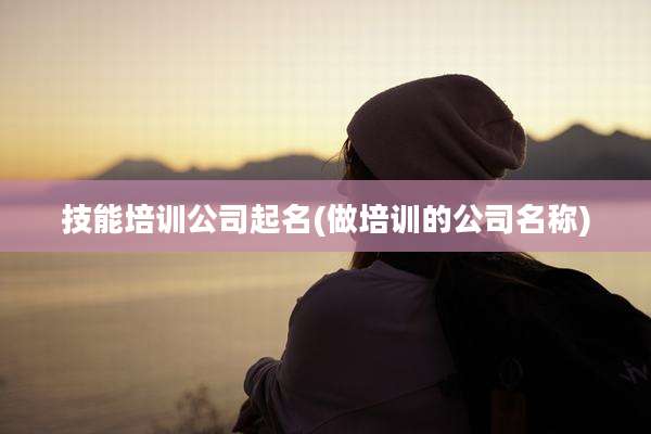 技能培训公司起名(做培训的公司名称)
